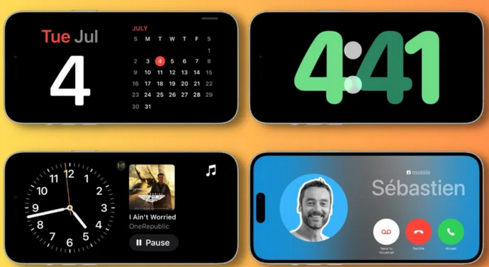 梁山苹果手机维修分享iOS17横屏充电待机显示有什么好处 