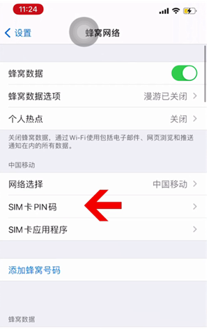 梁山苹果14维修网分享如何给iPhone14的SIM卡设置密码 