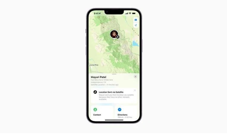 梁山苹果14维修分享iPhone14系列中 FindMy功能通过卫星分享位置方法教程 